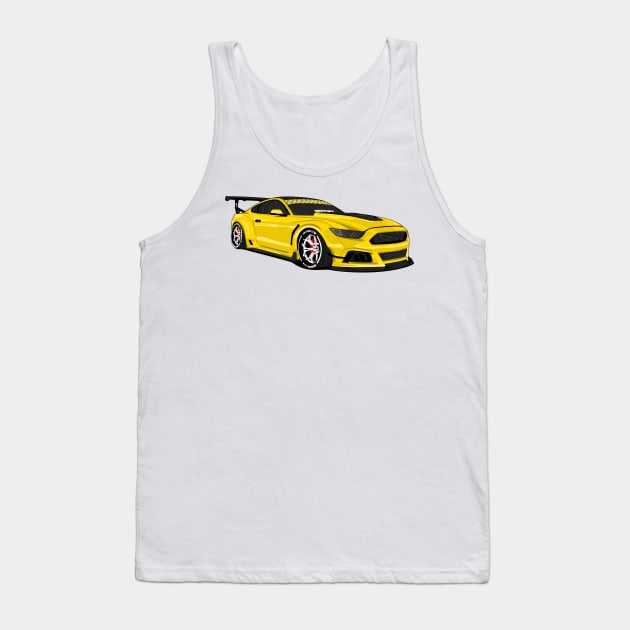 MUSTANG WIDEBODY GOLD Tank Top by VENZ0LIC